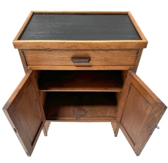 Art Deco Amsterdamse School Cabinet with Black Lacquered Top, 1920s